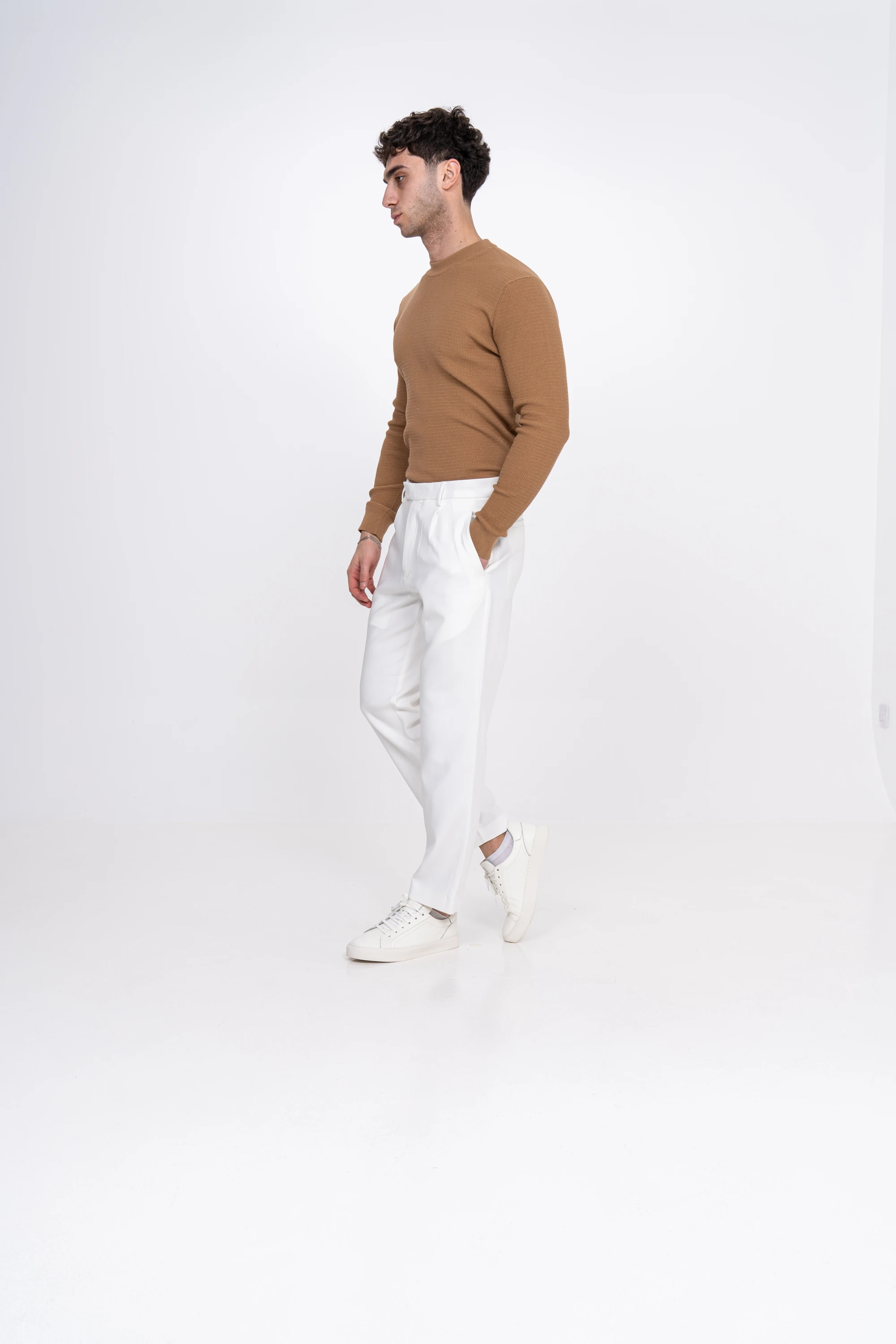 Round Neck Textured Tshirt