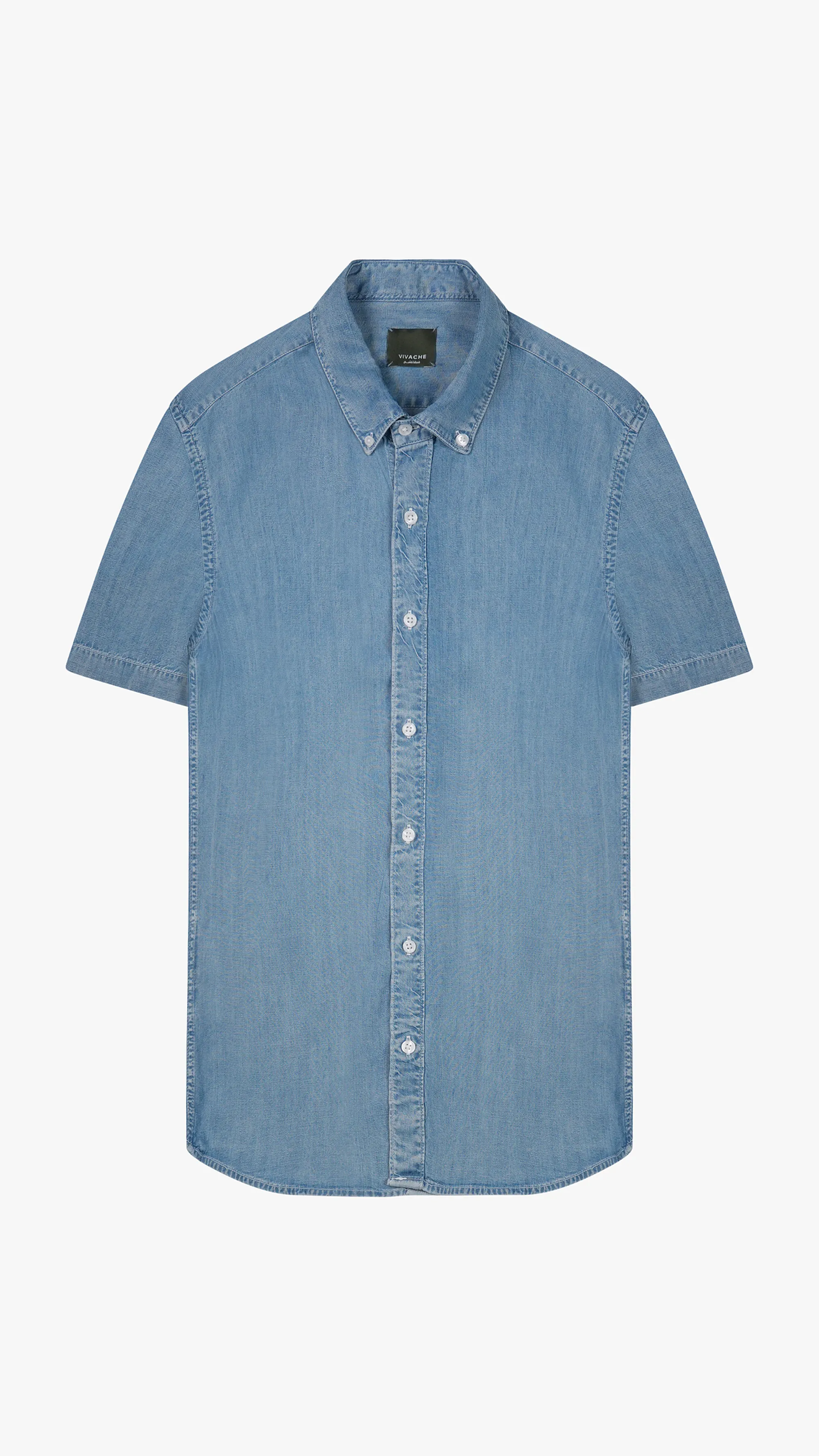 Short Sleeve Tencel Jeans Shirt