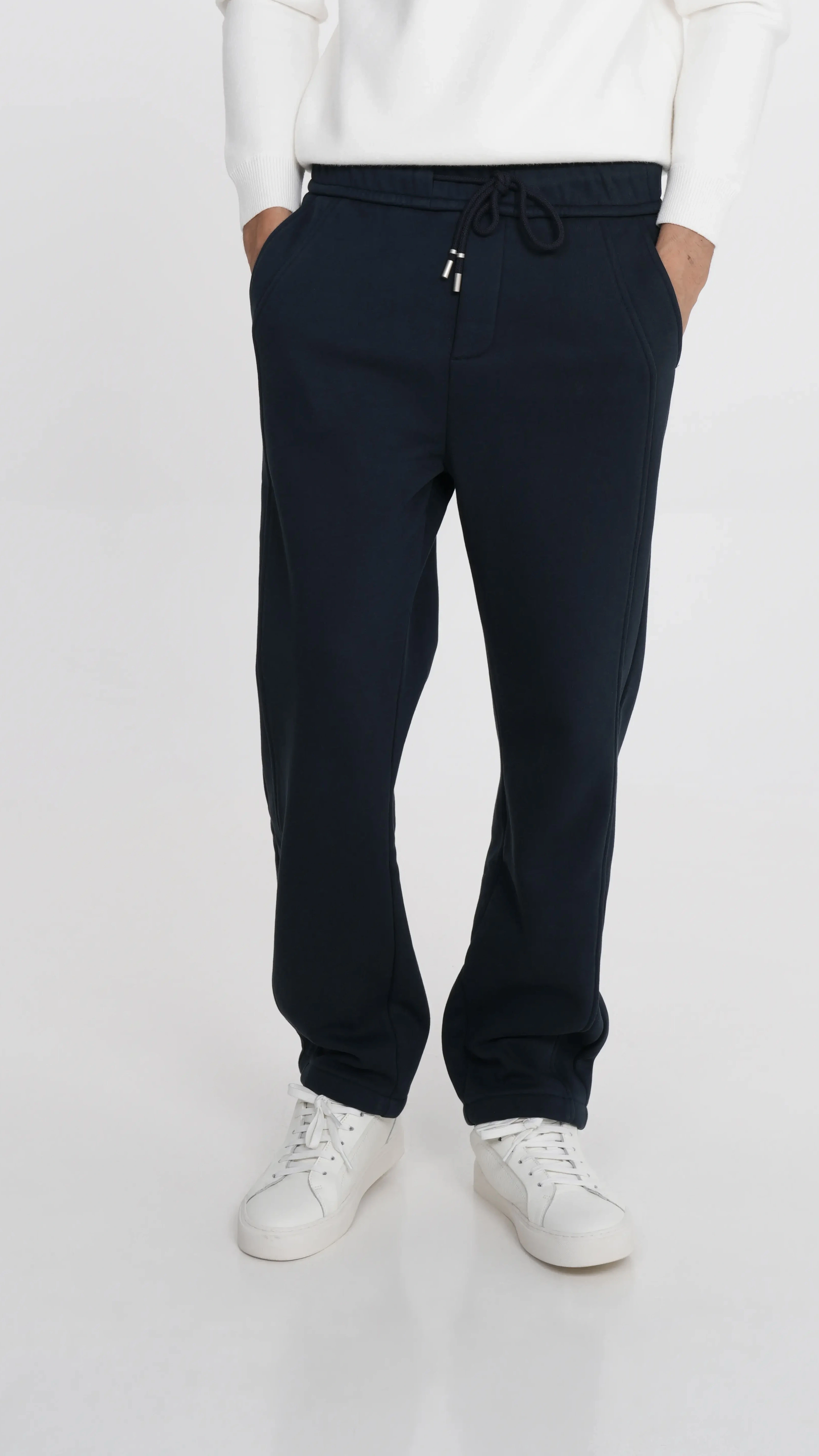 Cotton Blend Wide Leg Sweatpant.