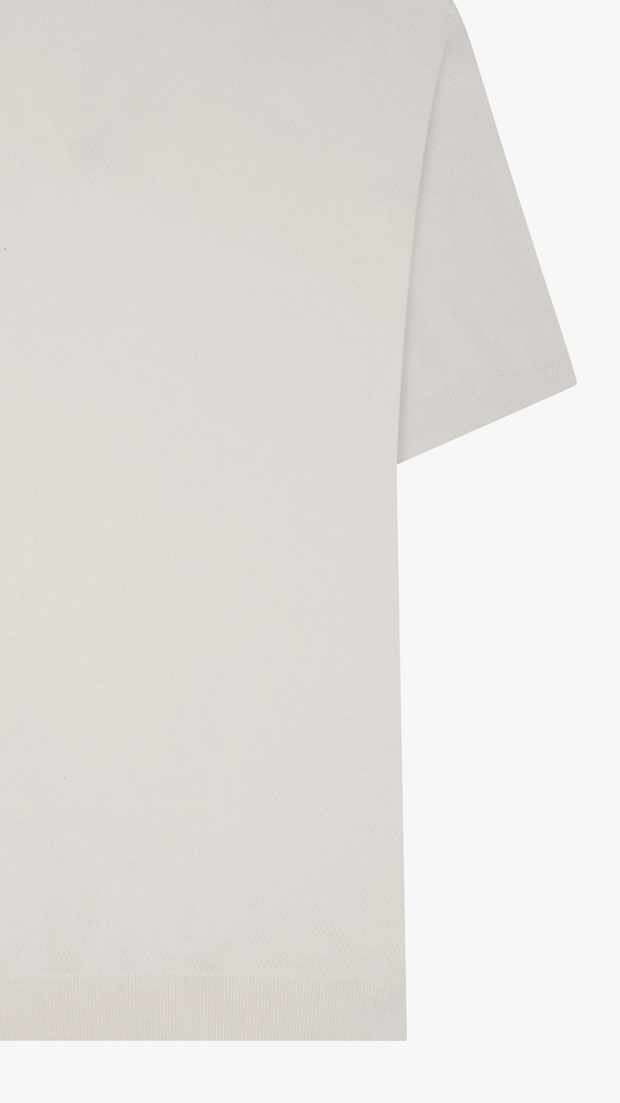 Textured Knit V Neck Polo Shirt