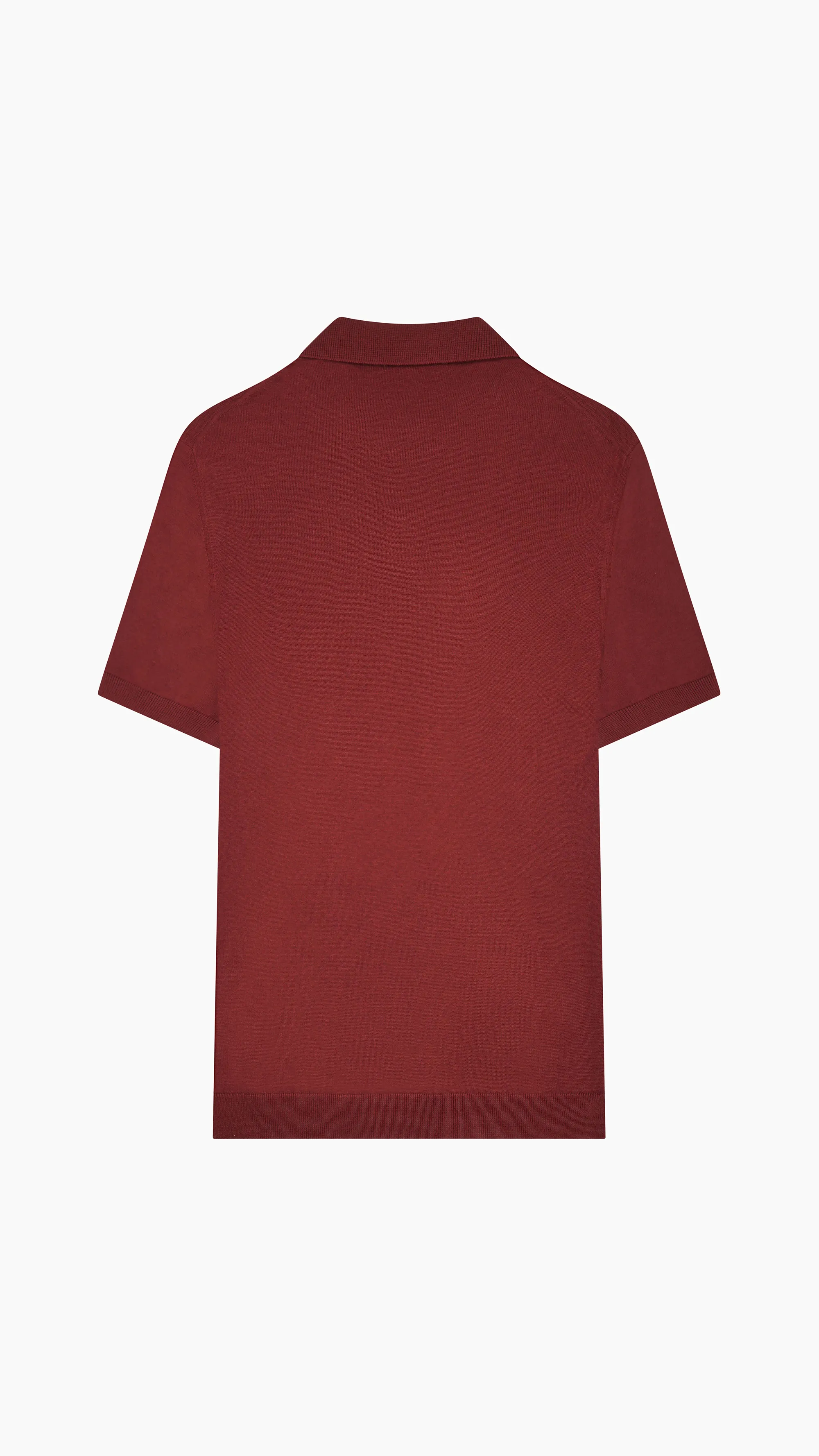 Textured Knit Cotton Polo Shirt