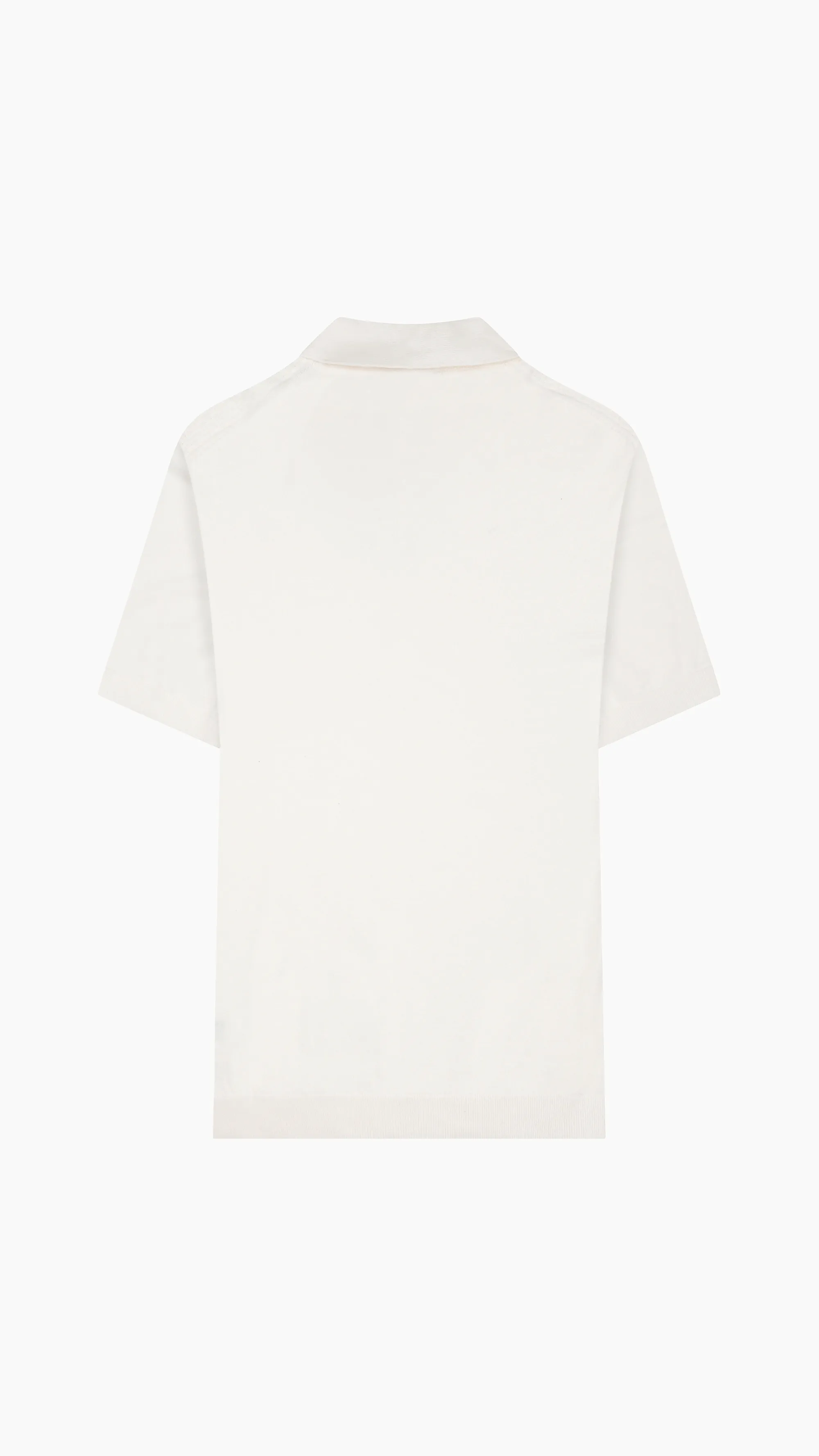 Textured Knit Cotton Polo Shirt