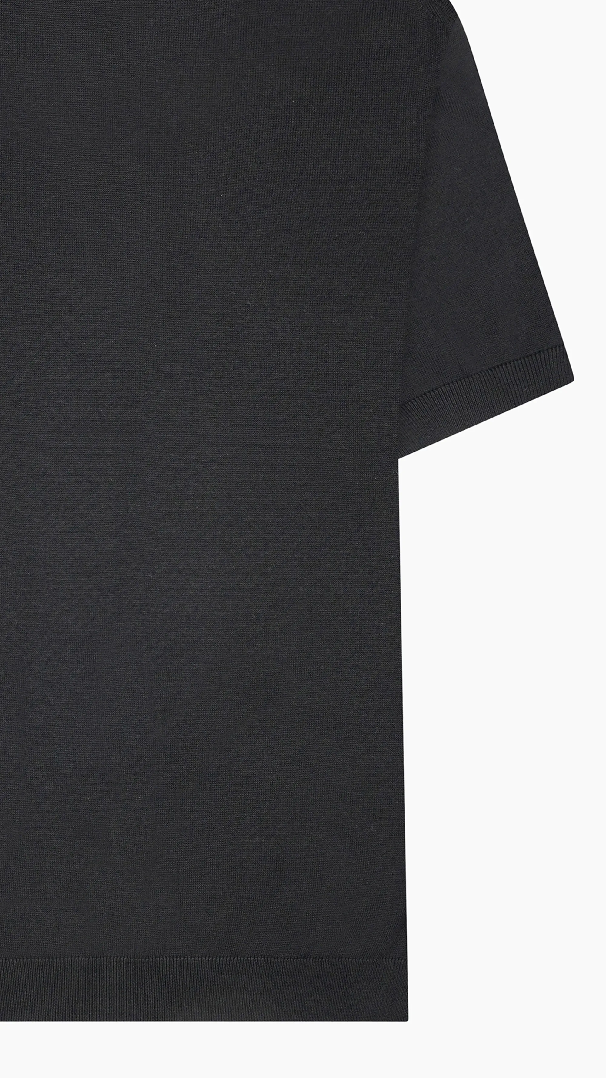 Textured Knit Cotton Polo Shirt