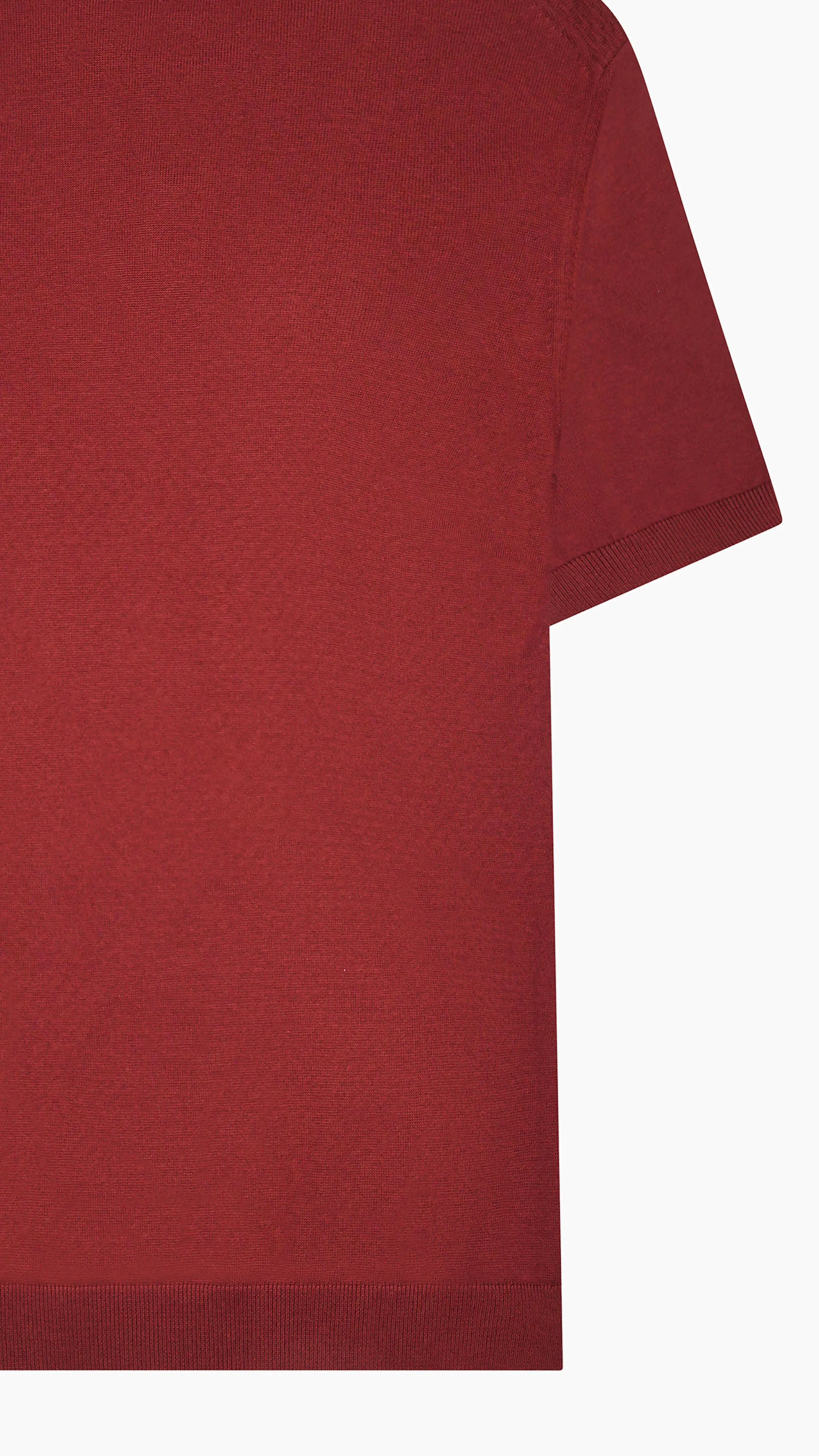 Textured Knit Cotton Polo Shirt