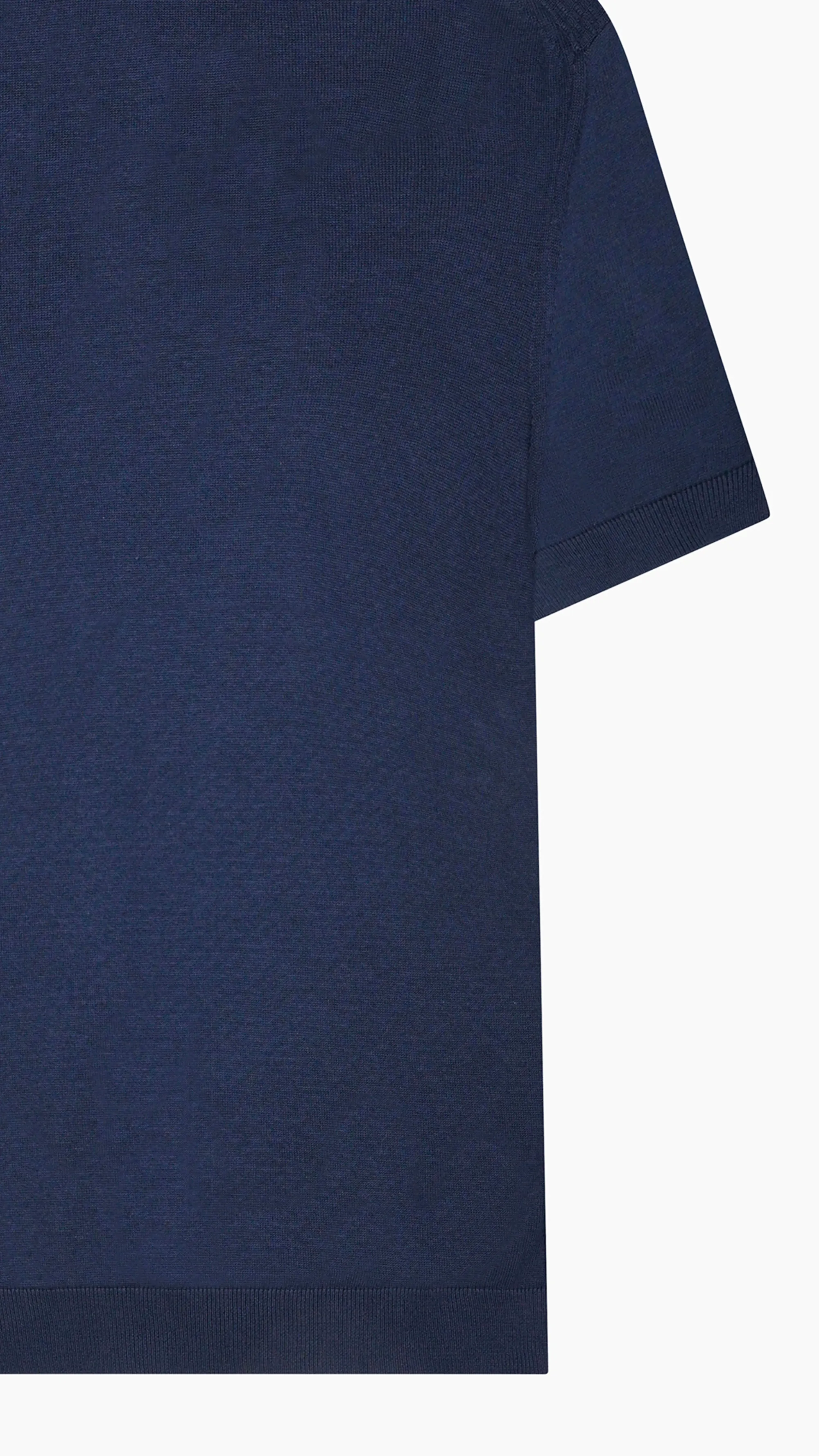 Textured Knit Cotton Polo Shirt