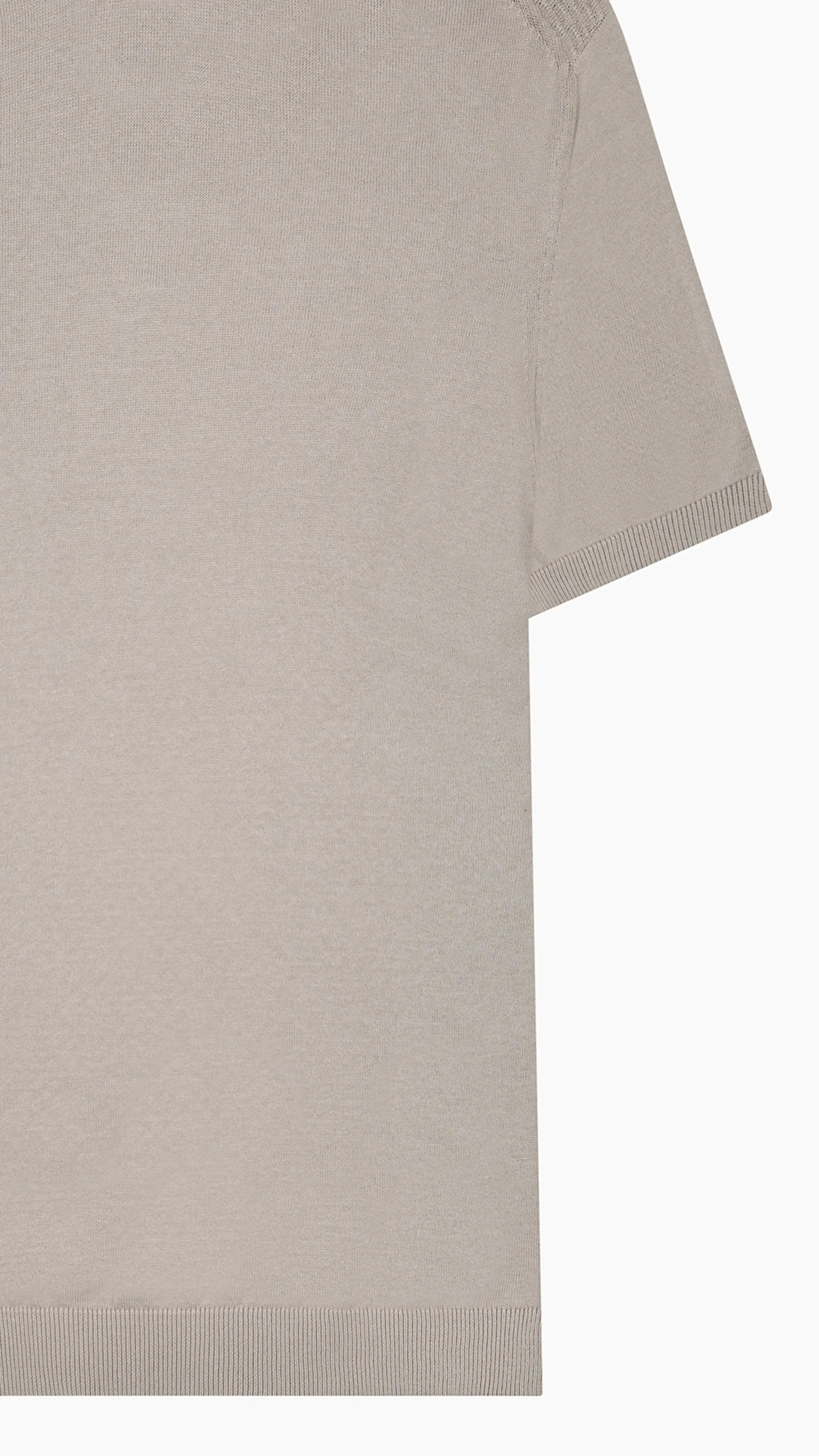 Textured Knit Cotton Polo Shirt