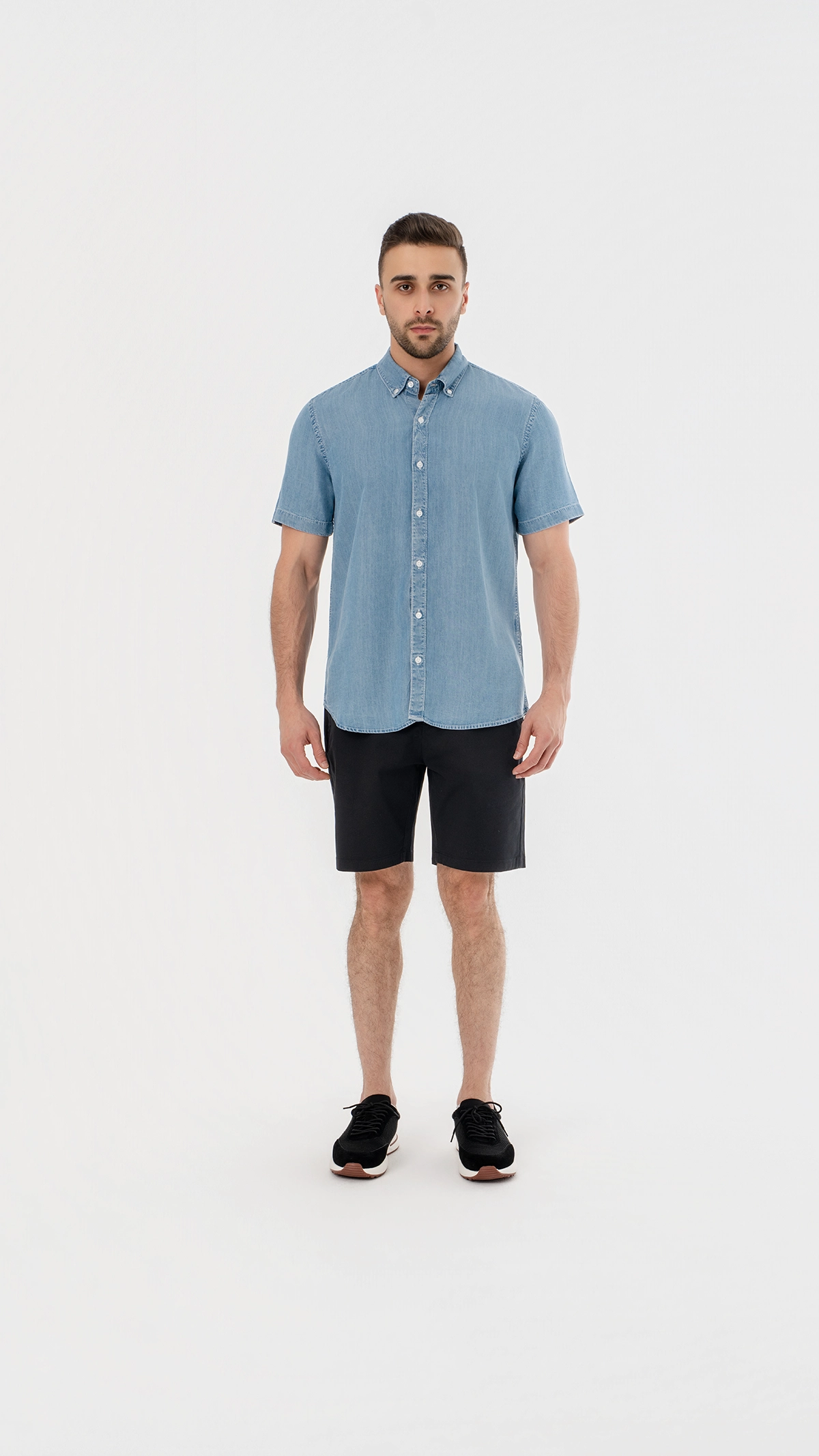 Cotton Blend Chino Short
