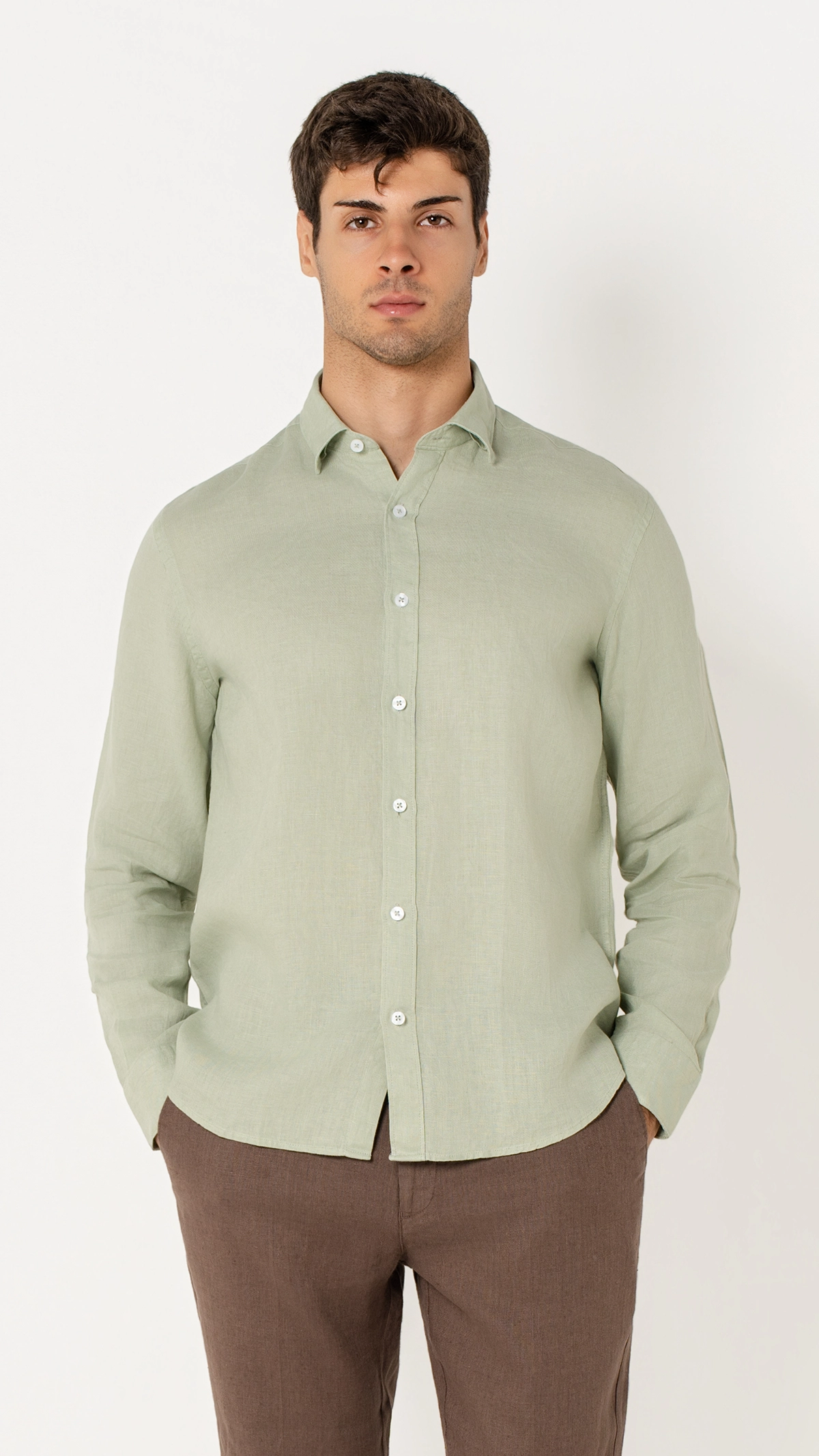 Regular Fit 100% Linen Shirt