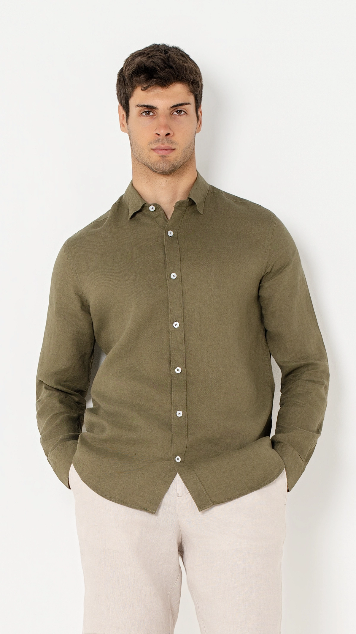 Regular Fit 100% Linen Shirt